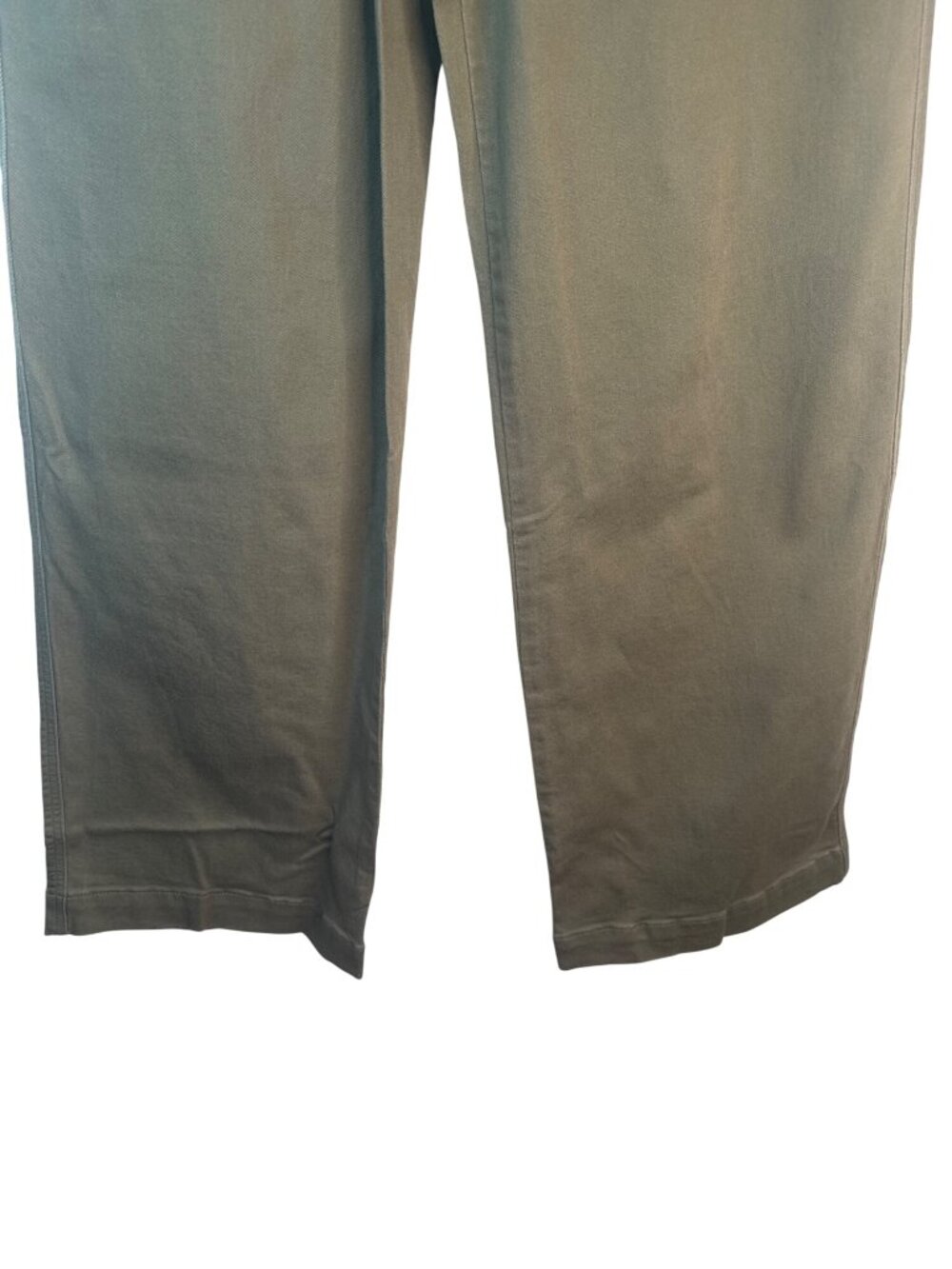 New Nine West Size 12 Olive Green Wide Leg Pants Cotton Blend - Picture 11 of 15